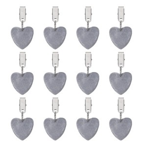 Unique Bargains Marble Heart Shape Tablecloth Weight Pendant Hooks 1.57" x 1.57" - 1 of 4