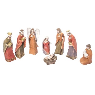 Northlight Vibrantly Colored Traditional Christmas Nativity Figurine ...