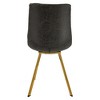 LeisureMod Markley Modern Faux Leather Dining Chair With Gold Legs - 4 of 4