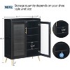 5-Tier Shoe Cabinet with Glass Doors, Entryway Shoe Organizer with Adjustable Shelves, Spacious Storage for Hallway, Living Room - 2 of 4
