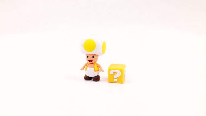 Nintendo Super Mario - Yellow Toad Figure with Question Block, 2 of 9, play video