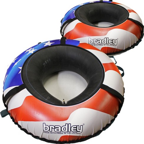 Pack of Two Bradley Heavy Duty Tubes for Floating The River; Whitewater Water Tube; Rubber Inner Tube with Cover for River Floating; Linking Tandem
