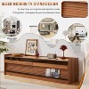 Modern TV Stand with Storage, 4 Drawer with Tempered Glass,Built-in Charging Ports & Ambient LED Lighting, Entertainment Center Console Table - 4 of 4