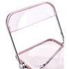 Transparent Folding Chair Chair Pc Plastic Living Room Seat - 4 of 4