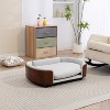 ORRD  Elevated Pet Sofa Bed, Large Dog Bed with Solid Wood Legs & Washable Velvet Cushion for Cats and Dogs - 3 of 4