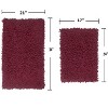Fantasia Bath Rug Collection Cotton Shaggy Pattern Tufted Set of 2 Bath Rug Set - Home Weavers - 2 of 3