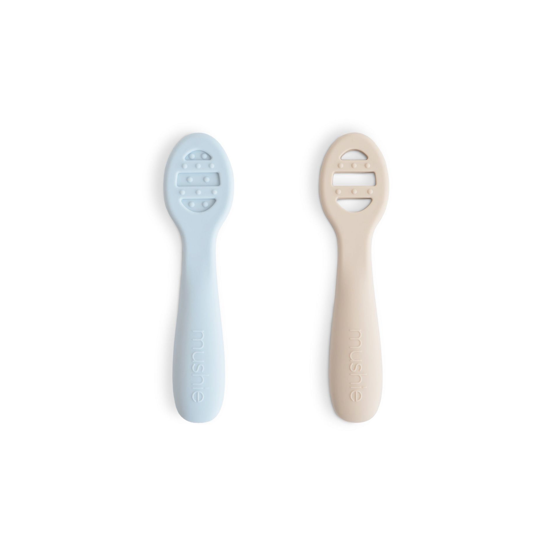 First Feeding Baby Spoons Powder Blue/Shifting Sand One Size