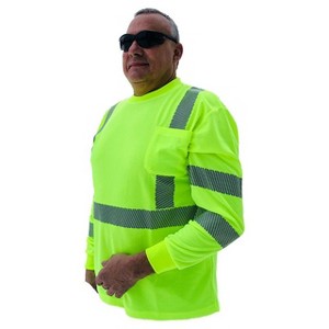 Forester Hi-Vis Class 3 Reflective Safety Long Sleeve Shirt - Green - Large - 1 of 2