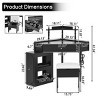 Modern Vanity Table with Storage and Stool, Corner Vanity Makeup Table for Bedroom or Dressing Room – The Pop Home - 4 of 4