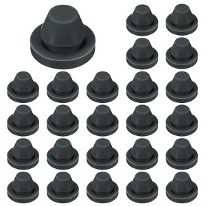 Unique Bargains Rubber Corrosion-Resistant Silicone Snap-in Locking Hole Plugs Black - 1 of 4