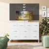 Gikpal 10 Drawer Dresser, Dresser TV Stand with Power Outlet, Bedroom Dresser, Chest of Drawers for 55'' Long TV, Dresser for Storage and Organization - 3 of 4