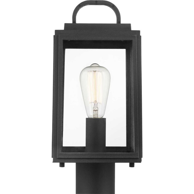 Progress Lighting Grandbury 1-Light Outdoor Post Light in Black with Clear Glass Panels and DURASHIELD Material, 2 of 5