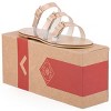 Gallery Seven - Women's Tri-Strap Buckle Slide  Sandal - 3 of 4