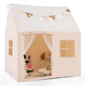 Infans Kids Play Tent w/Padded Mat Light String Glow-in-the-dark Fabric Colorful Flags - 1 of 4