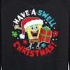 Women's - SpongeBob SquarePants - Have A Swell Christmas Lightweight French Terry Wide Neck Long Sleeve Shirt - 2 of 4