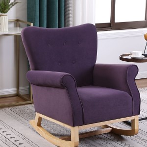 RUVALINO Baby Bouncers and Rockers, Leisure Sofa Chair, Baby Rocker Chair, Kids Arm Chair for Nursery or Playroom, purple,33.3”*30.3”*34.7" - 1 of 4