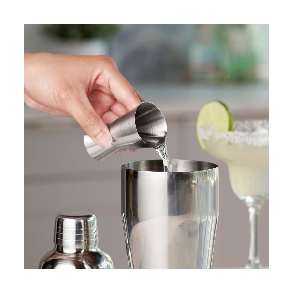 True Dual Double Jigger, Stainless Steel Cocktail Jigger, Margarita, Espresso Martini, Whiskey Sour, Wedding Gifts, Home Bar, 1 oz and 0.75 oz, Silver - thumbnail 5