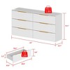 Famapy White 6 Drawer Dresser Metal Simple Pulls - 3 of 4
