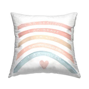 Stupell Industries I Am Loved Self Confidence Pastel Rainbow - 1 of 3