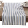 Saro Lifestyle Timeless Stripes Table Runner, 16"x72", Blue - 2 of 3