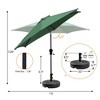 Ainfox 7.5ft Patio Umbrella Green With Umbrella Base - 2 of 4