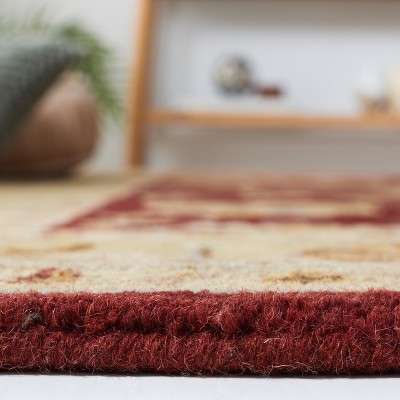Heritage Red and Gold Hand-Tufted Wool Square Rug