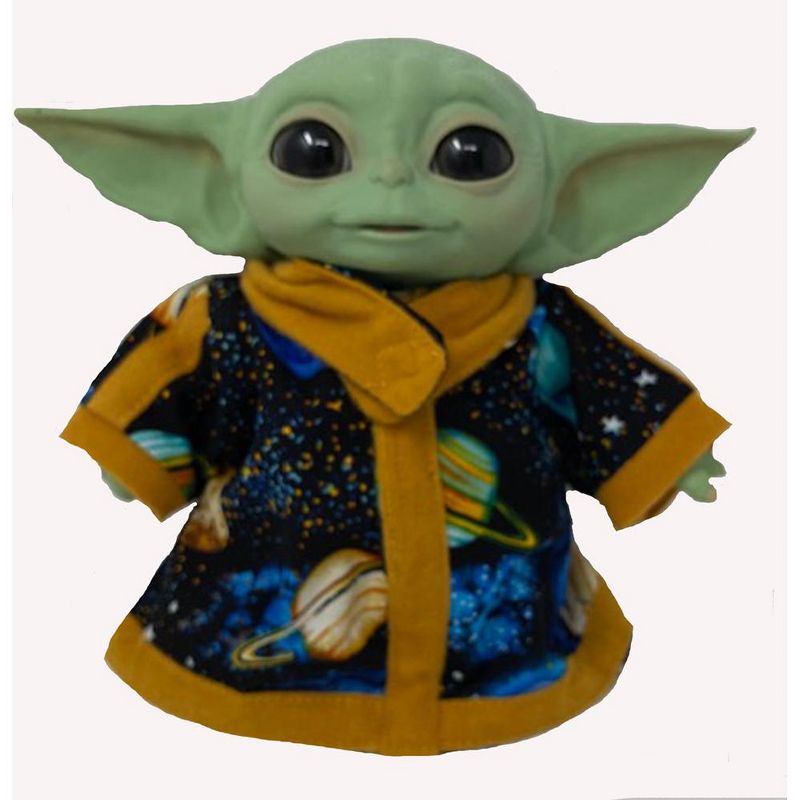 Star Wars Mandalorian The Child Yoda Robe With Planet Print Fits 7 1/2 Inch Dolls, 2 of 5
