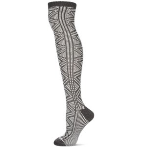 Memoi Women's Diamond Tone Over The Knee Warm Sock - 1 of 3
