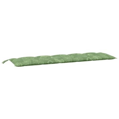 vidaXL Garden Bench Cushion - Leaf Pattern, Oxford Fabric, Cozy Hollow Fiber Filling, Non-Slip Design