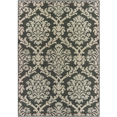 Oriental Weavers Latitude 8020K Grey/ Charcoal Indoor/Outdoor Area Rug - 9'10" x 12'10"