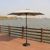 XINGHANZHENXUAN Outdoor Patio Umbrella, Patio Umbrella with 33 pounds Round Resin Umbrella Base, Push Button Tilt and Crank lift - 2 of 4