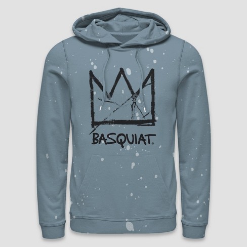 Men's Jean-michel Basquiat Graphic Hooded Pullover Sweatshirt - Slate Gray  : Target