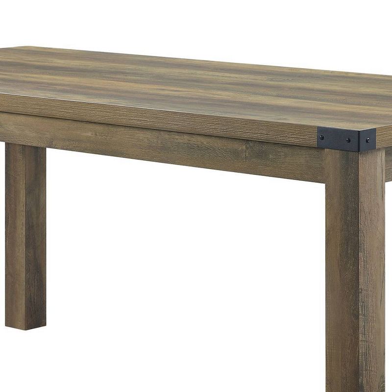 Abiram 71&#34; Dining Tables Rustic Oak - Acme Furniture, 5 of 7