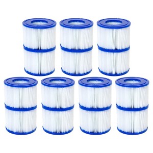Bestway SaluSpa Type VI Outdoor Above Ground Inflatable Hot Tub Spa Filter Pump Cartridge Replacement Accessories for Spa Maintenance (7 Pack) - 1 of 4