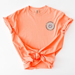 S.W.Smiley Plant Dreams Grow Joy - Women's Garment Dyed Graphic T-Shirt - 1 of 4