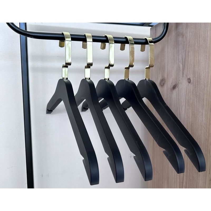Designstyles Smoke and frost Acrylic Clothes Hangers, Luxurious and Heavy-Duty with Gold Hooks, Beautiful Home Decor - 10 Pack, 2 of 9