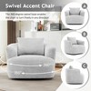 Whisen 38.2" Upholstered Swivel Barrel Chair with Pillow - 4 of 4