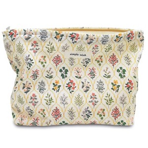 Generic Aesthetic Floral Makeup Bag Cute Cosmetic Bags , Travel Toiletry Bag - 1 of 4