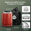 Kismile Tabletop Fire Pit Smokeless Outdoor Mini Fire Compact & Portable Dual Fuel with Portable Bag, 304 Stainless Steel - 4 of 4