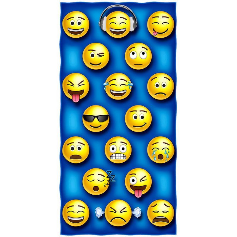 Dawhud Direct 30" x 60" Emoji Beach Towel, 1 of 4