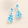Ross-Simons 14.00 ct. t.w. Blue Topaz Drop Earrings in Sterling Silver - 3 of 4