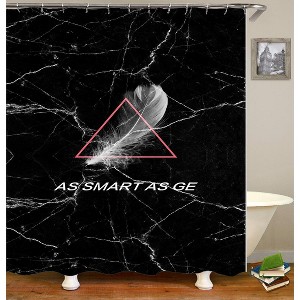 White Feather Shower Curtains for Bathroom Waterproof Fabric Bath Curtain Durable Soft Stylish Bathroom Decor 72x72 Inch - 1 of 1