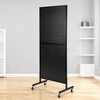 2'X5' Standing Pegboard Display with Wheels, Metal Pegboard Display Stand with 10 Hooks, Peg Board Display Rack with T-Base for Retail Store - 3 of 4