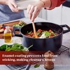 Alva Nori Enameled Cast Iron Dutch Oven with Lid 5 Qt Nonstick Round Pot, Non Toxic, Compatible with All Stovetops, Oven Safe & Induction Safe - 3 of 4