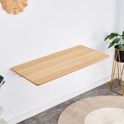VisioGear Laundry Room Folding Table, Wall Mounted Folding Table for Small Spaces, Fold Down Desk, Burly Wood, 44.8"*22"*6.5"