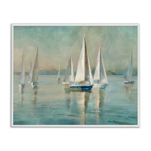 Stupell Industries Traditional Sailboats Relaxed Waters Framed Giclee Art - 1 of 4