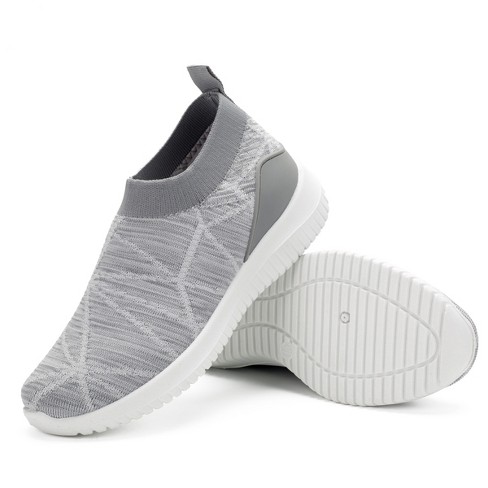 Mio Marino's Women's Casual Slip On Sneakers With Breathable Mesh - Light  Gray , Size: 10 : Target