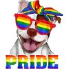 Adult Design By Humans Pit Bull Rainbow Pride Dog By Luckyst T-Shirt - 2 of 2