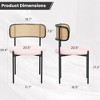 Infurnic Accent Chairs, Modern Upholstered Chairs Set with Sturdy Legs, for Kitchen and Dining Room, 4PCS, Pink, 20.5"*20.5"*30" - 4 of 4