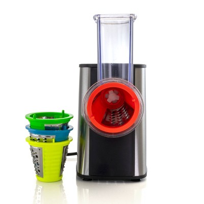 MegaChef 4-in-1 Stainless Steel Electric Salad Maker with Color Pods